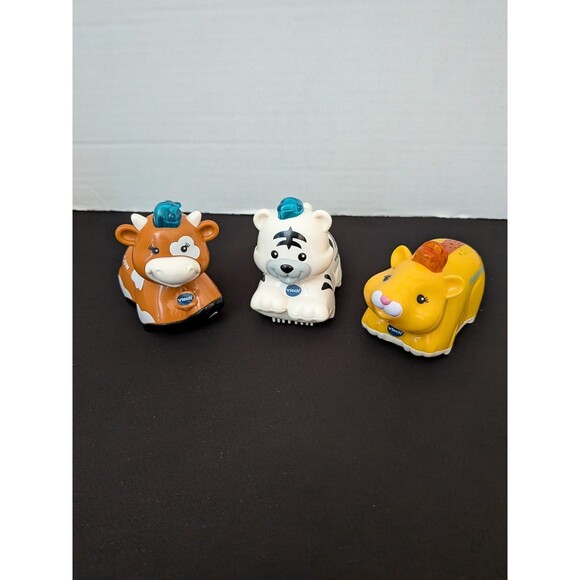 VTech Go Go Smart Wheels Animals Lights Sounds Cow Tiger Hamster Tested - Picture 1 of 16